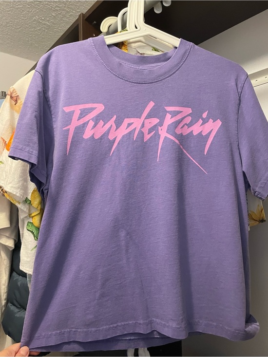 GAP Tops - GAP Purple Tee with Pink "Purple Rain" Graphic